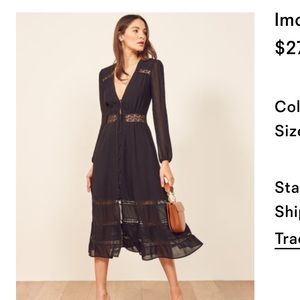 Reformation Imogen Dress Black